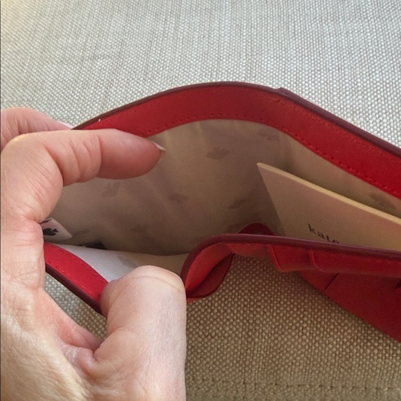 Kate Spade Sm Zip Bifold Wallet, Staci, Digital Red (648), Style WLR00143, NWT - Picture 4 of 9